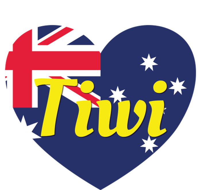 Tiwi Nt Australia Australian Flag Heart Women's T-Shirt