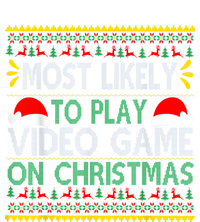 Most Likely To Play Video Games On Christmas Xmas Lights Full-Length Apron With Pockets