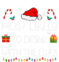 Most Likely To Drink With The Elves Elf Family Christmas T-Shirt