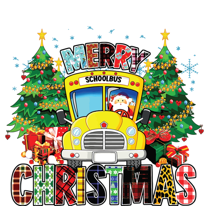 Merry Christmas School Bus Driver Santa Claus And Xmas Trees Grommeted Golf Towel