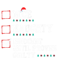 Christmas List Nice Naughty Innocent Until Proven Guilty Gift Baby Bodysuit