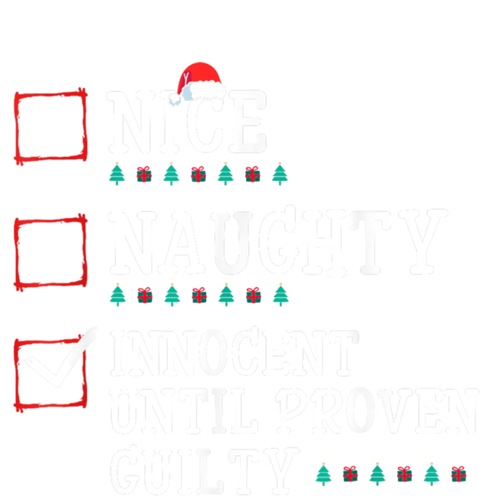 Christmas List Nice Naughty Innocent Until Proven Guilty Gift Baby Bodysuit