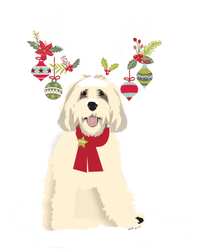 Cute Labradoodle Doodle Christmas Reindeer Graphic Holiday Gift T-Shirt