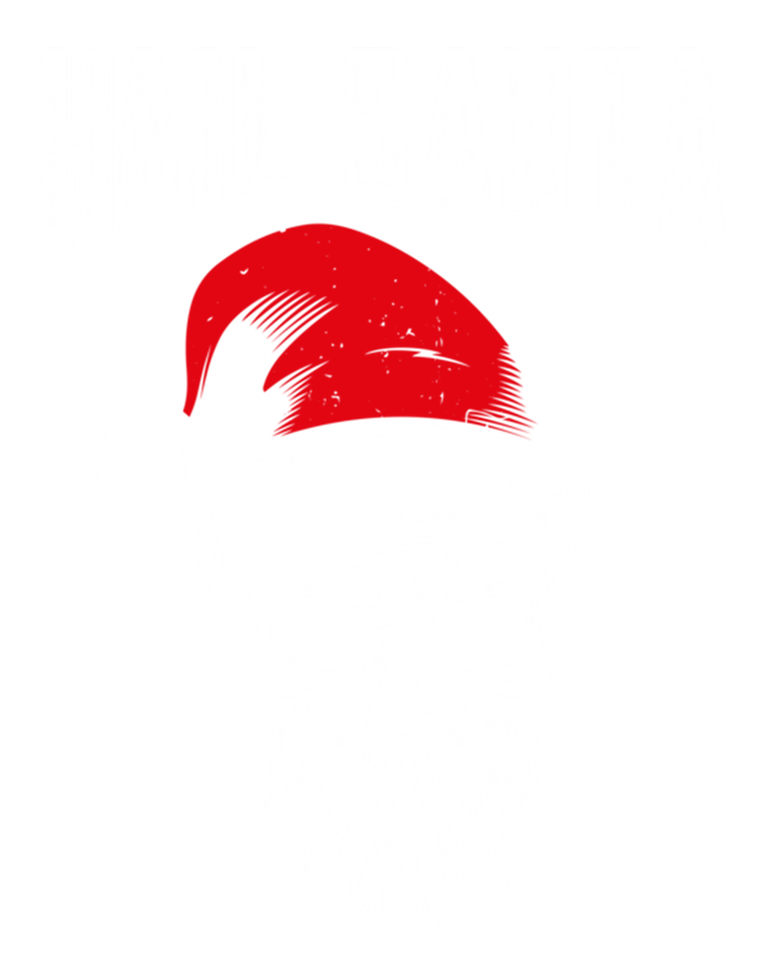 Hail Santa Skull Santa Hat Retro Heavy Metal Christmas Gift Poster