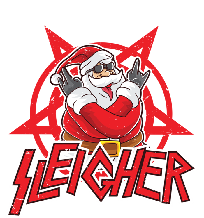 Heavy Metal Christmas Sleigher Hail Santa Claus Rock Music Gift Bumper Sticker