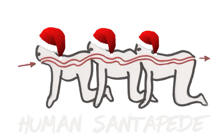 Hu Santapede Funny Santa Claus Christmas Holiday Humor Cool Gift Toddler T-Shirt