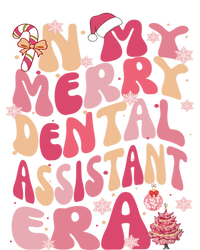 In My Merry Dental Assistant Era Retro Groovy Pink Christmas Gift T-Shirt