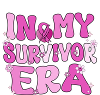 In My Survivor Era Retro Groovy Breast Cancer Awareness Meaningful Gift Stripe Pom Pom Beanie