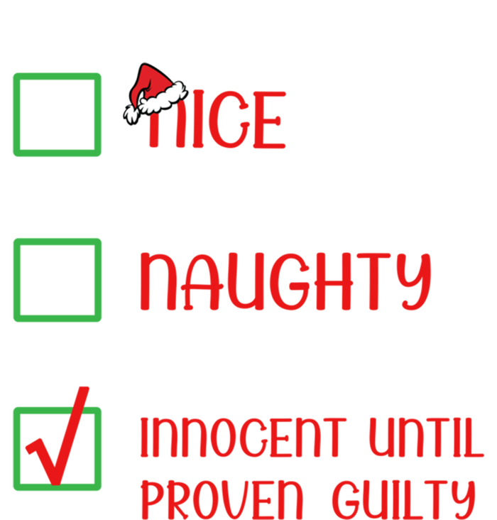 Innocent Naughty Nice Innocent Until Proven Guilty Gift Stripe Pom Pom Beanie