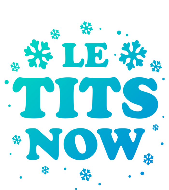 Le Tits Now Let It Snow Funny Christmas Winter Xmas Wordplay Gift Striped Beanie with Solid Band