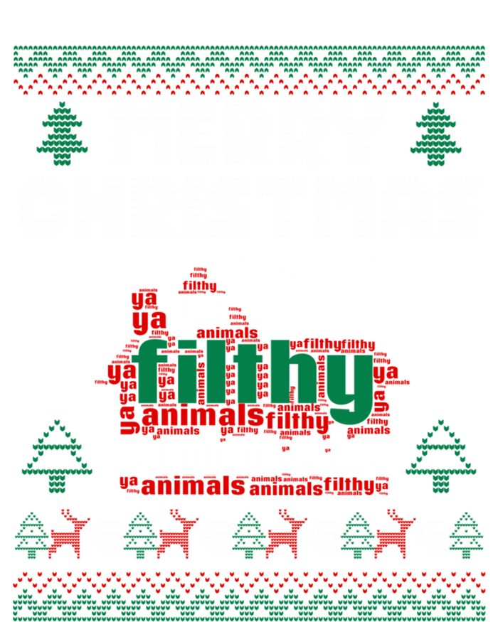 Merry Christmas Animal Filthy Ya Ugly Sweater Style Matching Gift T-Shirt