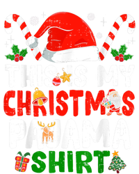 This Is My Christmas Pajama Xmas Family Matching Funny Women's Racerback Cropped Tank