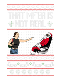 That Mf Is Not Real Santa On Chair Ugly Christmas Sweater Premium T-Shirt