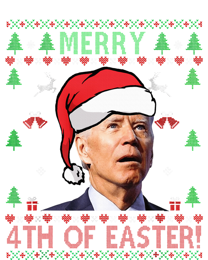 Merry Christmas Funny Joe Biden Happy 4th Of July Ugly Xmas Sustainable Bucket Hat