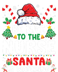 Nurse Christmas Shirts Be Nice To The Nurse Santa Is Watching Women's V-Neck T-Shirt