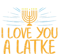 I Love You A Latke Funny Jewish Pun Hanukkah Chanukah Gift  Flexfit Unipanel Trucker Cap