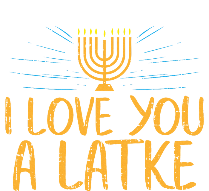 I Love You A Latke Funny Jewish Pun Hanukkah Chanukah Gift  Flexfit Unipanel Trucker Cap