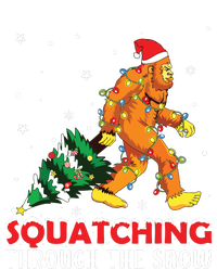 Funny Sasquatch Christmas Squatching Bigfoot Xmas Tree Light Cooling Performance Crew T-Shirt