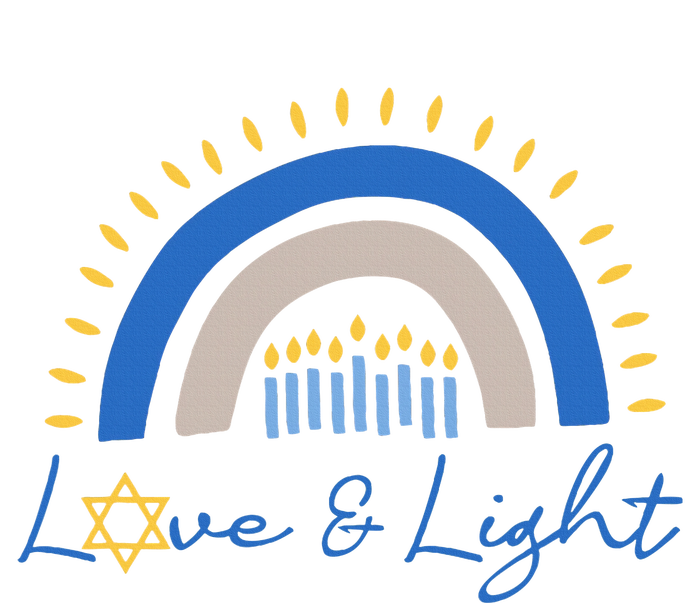 Love and Light Hanukkah Jew Menorah Jewish Chanukah  T-Shirt