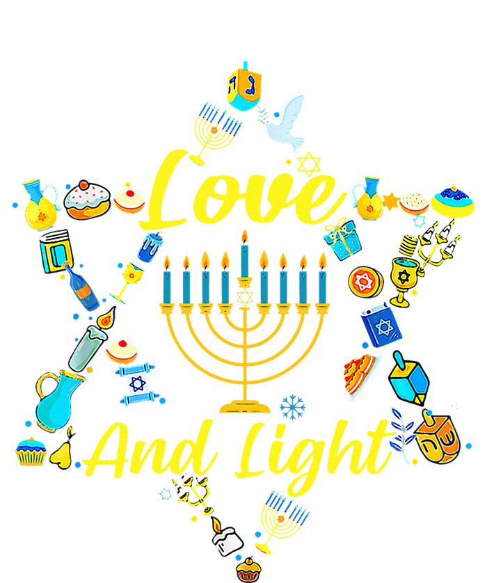 Love and Light Hanukkah Jew Menorah Jewish Chanukah   Toddler Hoodie