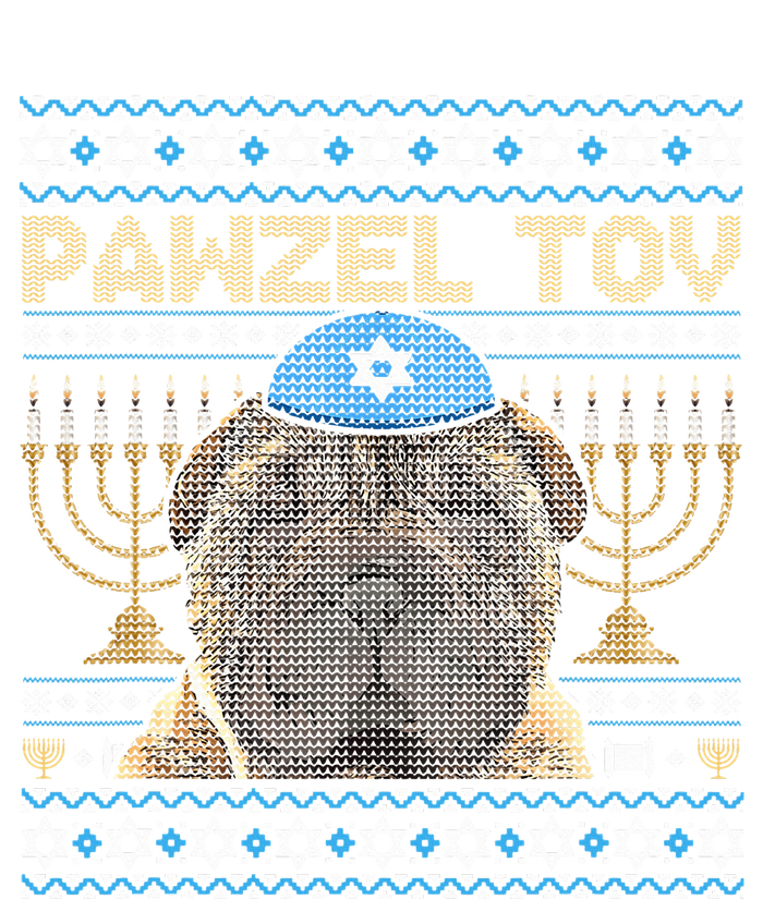 Pawzel Tov Jewish Chinese SharPei Dog Funny Hanukkah  Full-Length Apron With Pockets