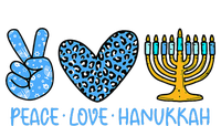 Peace Love Hanukkah Leopard Hanukkah Menorah Jewish  T-Shirt