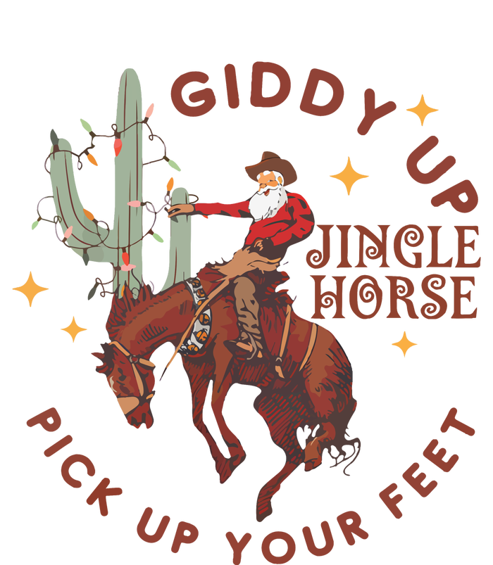 Cowboy Christmas Sweater Giddy Up Jingle Horse Pick Up Your Feet Howdy Country Flat Bill Trucker Hat