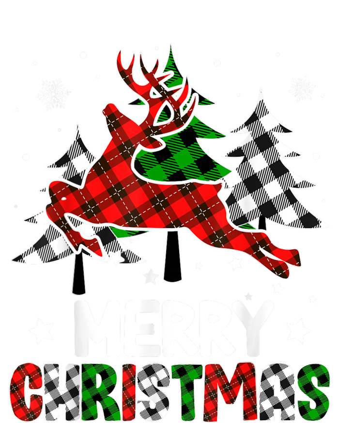 Plaid Merry Christmas Reindeer Tree Family Matching Pajamas Kids Hoodie