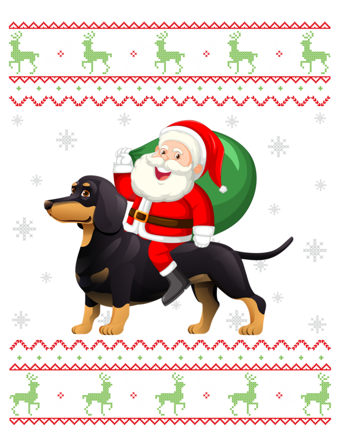 Christmas Santa Riding Dachshund Dog Funny Ugly Xmas Sweater Great Gift Insulated Varsity Jacket