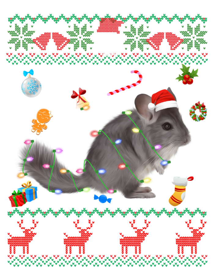 Funny Ugly Xmas Sweater Animals Lights Christmas Chinchilla Gift Women's T-Shirt