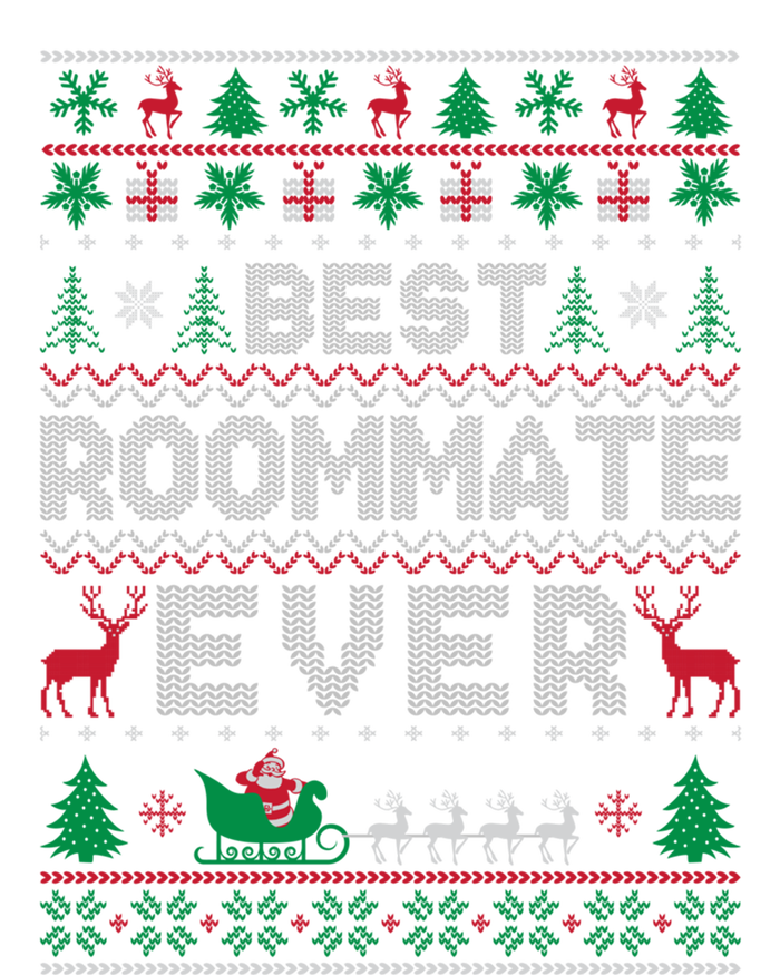 Funny Xmas Holiday Best Roommate Ever Ugly Christmas Sweater Meaningful Gift Women's Tri-Blend 3/4-Sleeve Raglan Shirt