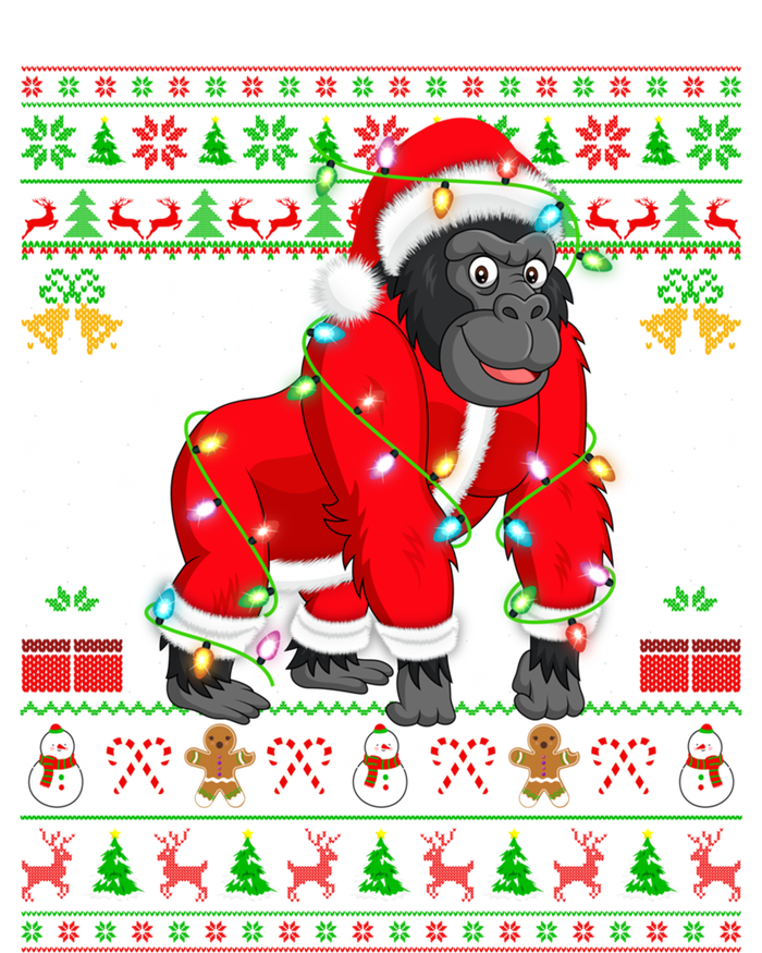 Gorilla Lover Xmas Matching Santa Ugly Gorilla Christmas Gift T-Shirt