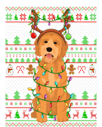 Merry Christmas Golden Doodle Dog Reindeer Xmas Lights Ugly Gift T-Shirt