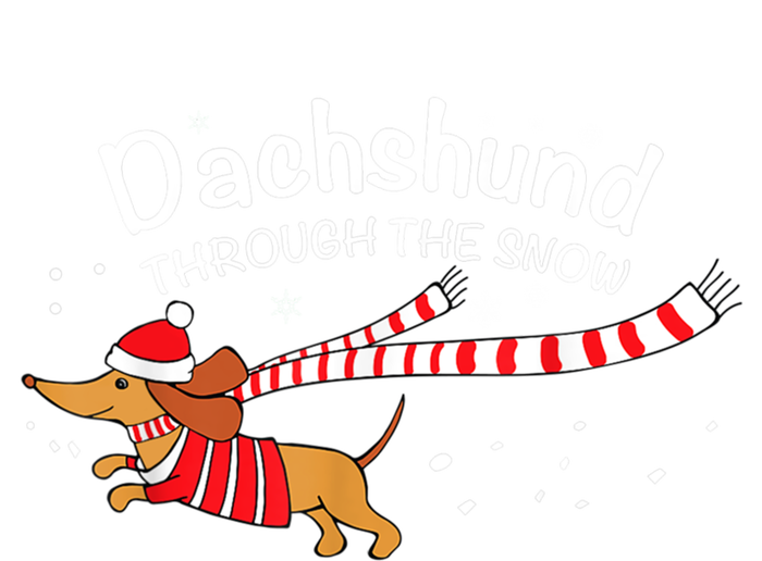 Dachshund Dog Through The Snow Funny Dachshund Christmas Gift Short Acrylic Beanie