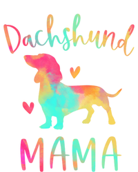 Dachshund Mama Colorful Doxie Funny Gift Dog Mom Gift Striped Beanie with Solid Band