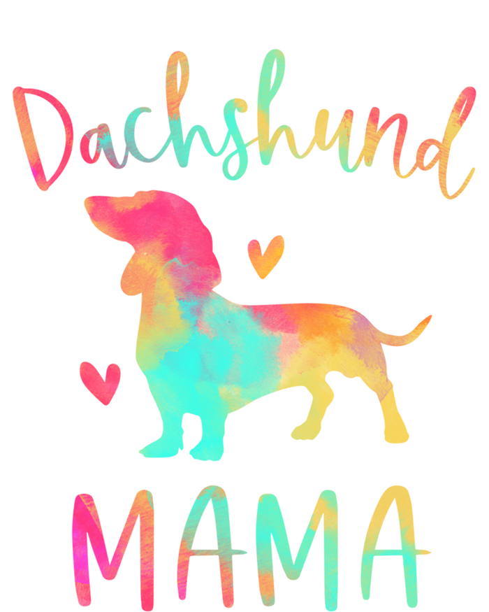 Dachshund Mama Colorful Doxie Funny Gift Dog Mom Gift Striped Beanie with Solid Band