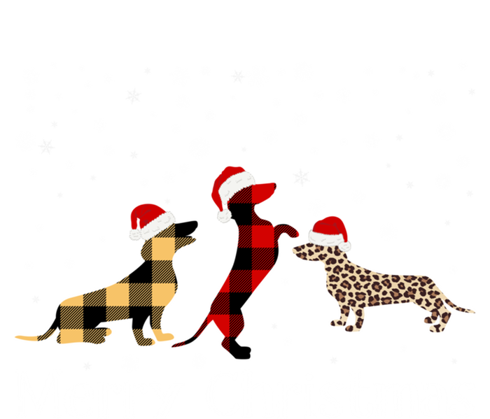 Dachshund Merry Christmas Cute Plaid Leopard Doxie Dog Xmas Gift Sustainable Beanie