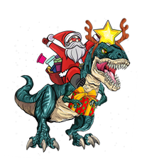 Santa Riding Dinosaur T Rex Christmas Party Xmas Cool Gift Kids Long Sleeve Shirt