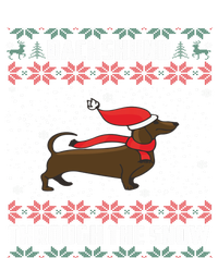 Dachshund Through The Snow Ugly Christmas Gift Ladies Long Sleeve Shirt