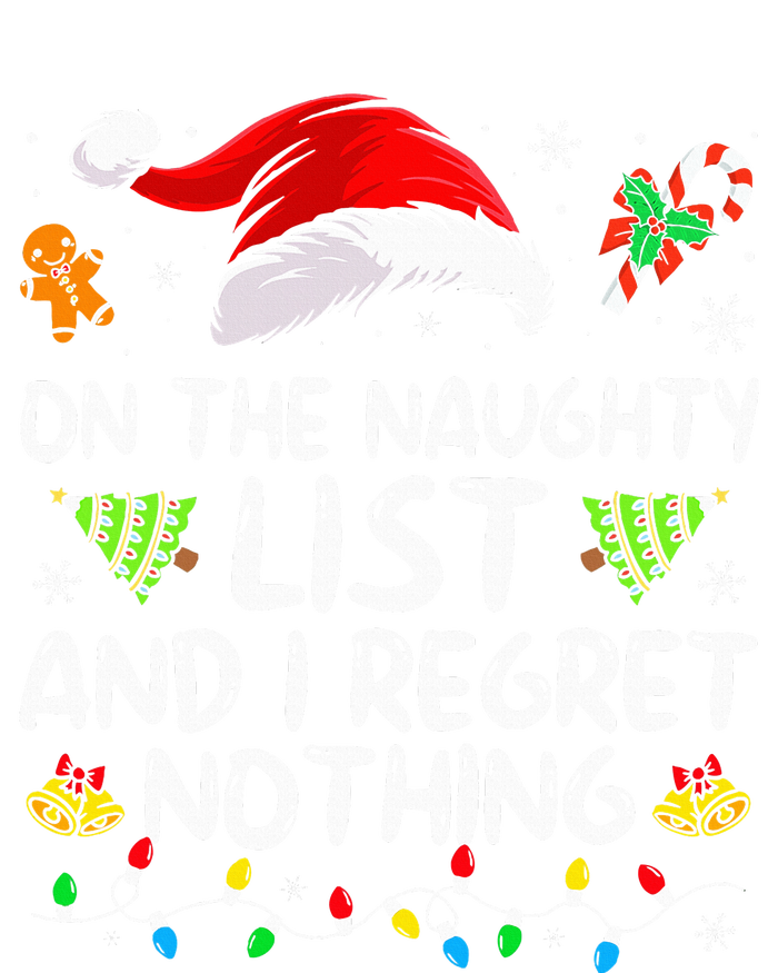 On The Naughty List And I Regret Nothing Funny Xmas Baby Long Sleeve Bodysuit