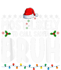 Most Likely To Call Santa Bruh Christmas Matching Family Women's Tri-Blend 3/4-Sleeve Raglan Shirt