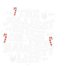 The Jolliest Bitch On The Naughty List Funny Christmas Women's Racerback Tank