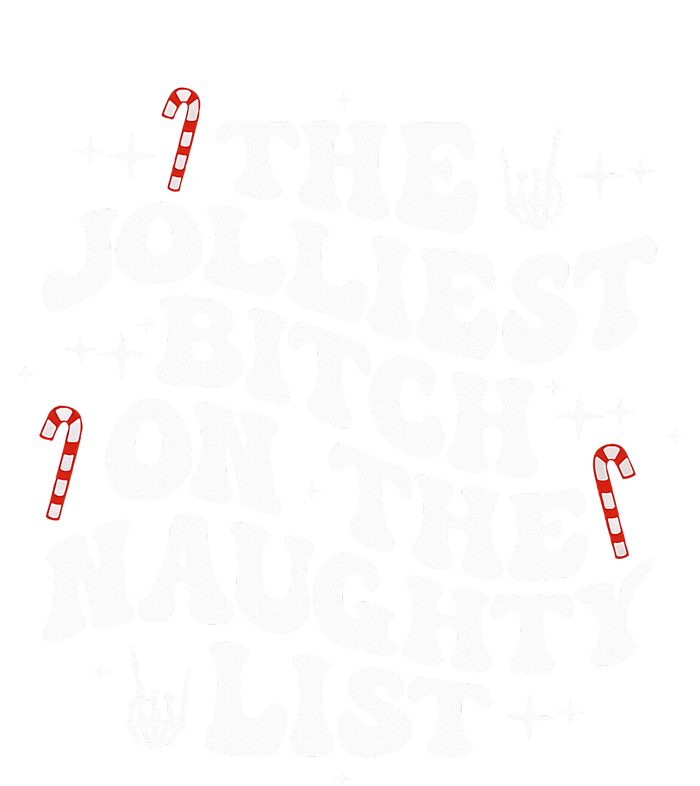 The Jolliest Bitch On The Naughty List Funny Christmas Women's Racerback Tank