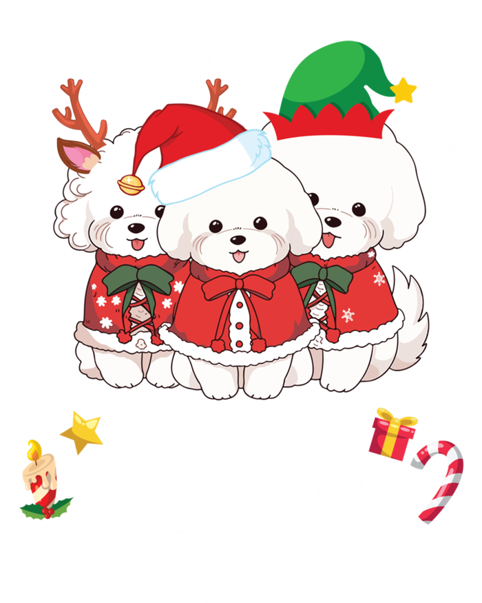 Bichon Frise Dogs Merry Day Mom Dad Have A Pawsome Christmas Cute Gift Tie-Dye T-Shirt