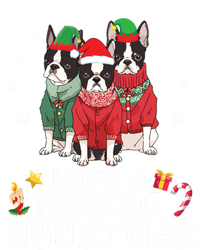 Boston Terrier Dogs Merry Mom Dad Have A Pawsome Christmas Gift Kids Sweatshirt