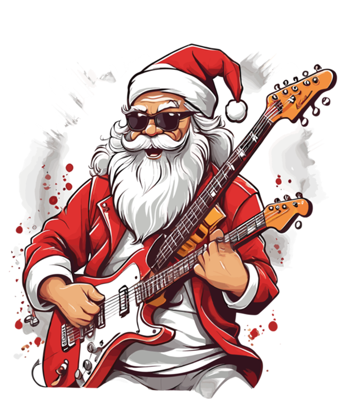 Christmas Heavy Metal Rock And Roll Electric Guitar Xmas Santa Gift T-Shirt