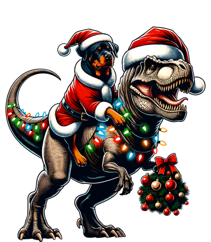 Christmas Rottweiler Trex Santa Hat Festive Dinosaur Dog Great Gift T-Shirt