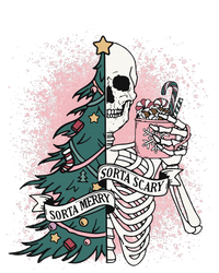 Sorta Merry Sorta Scary Funny Xmas Skeleton Bleached  Tank Top