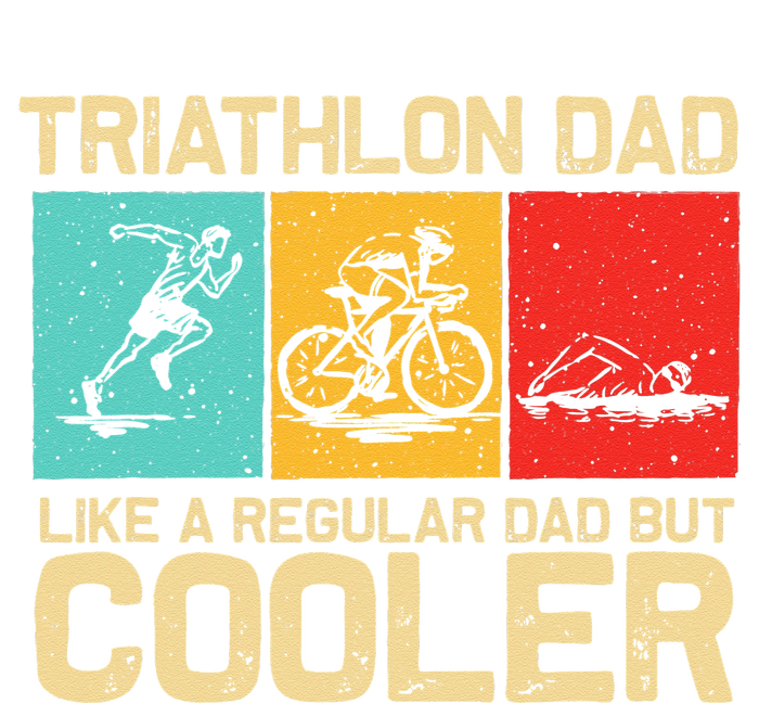 Funny Triathlon Design For Dad Swim Bike Run Triathletes  Sustainable Bucket Hat