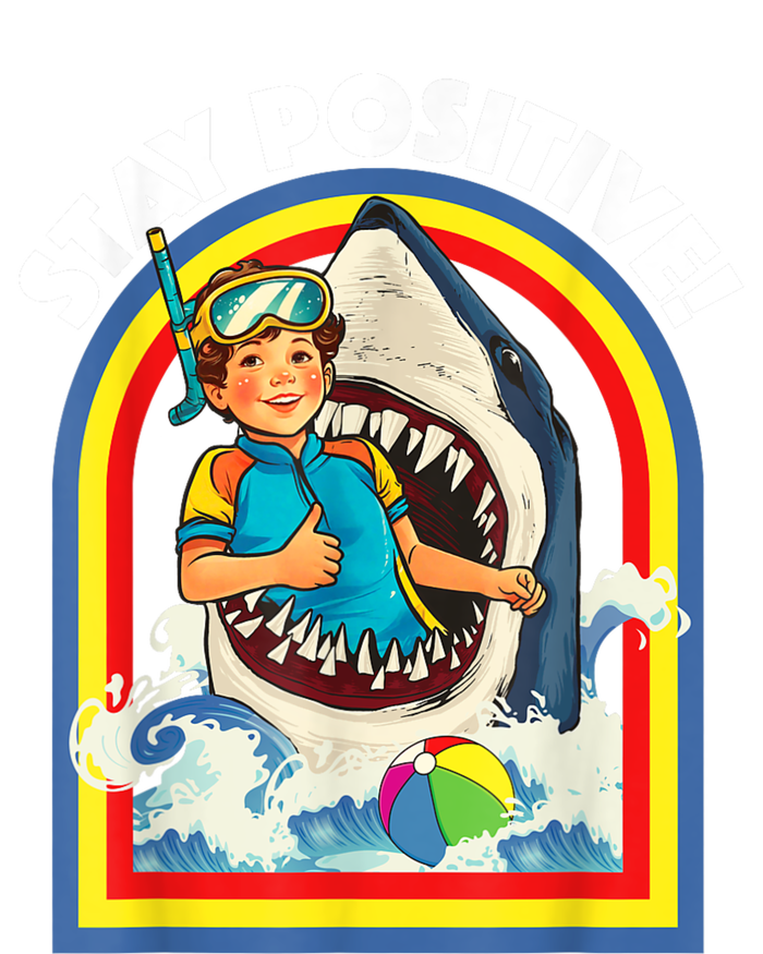 Stay Positive Shark Lover Wildlife Ocean Sea Animal Lover Mesh Reversible Basketball Jersey Tank